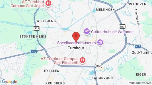 Apartments for rent i Turnhout - kort over placeringen
