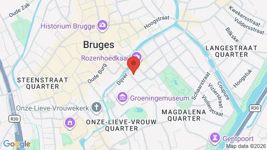 Apartments for rent i Brugge - kort over placeringen