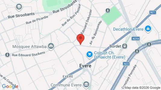 Apartments for rent i Brussels Evere - kort over placeringen