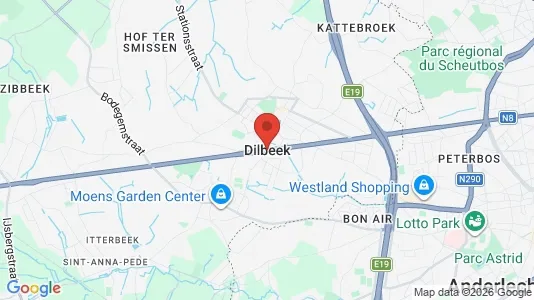 Houses for rent i Dilbeek - kort over placeringen