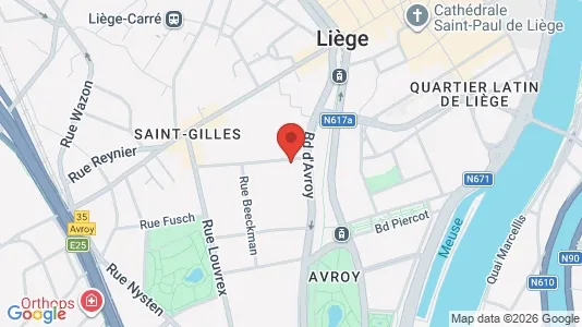 Apartments for rent i Luik - kort over placeringen