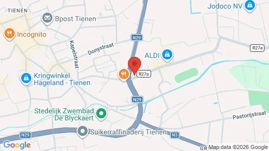 Apartments for rent i Tienen - kort over placeringen