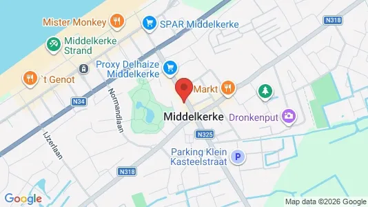 Apartments for rent i Middelkerke - kort over placeringen