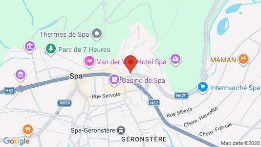 Apartments for rent i Spa - kort over placeringen