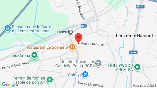 Apartments for rent i Leuze-en-Hainaut - kort over placeringen