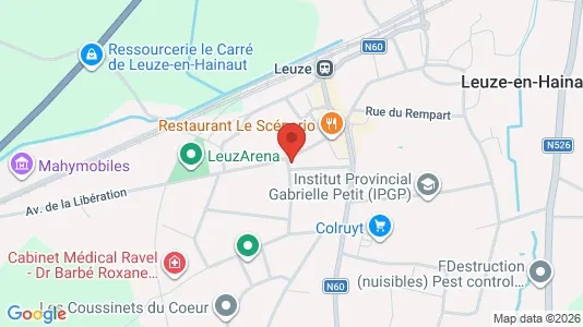 Apartments for rent i Leuze-en-Hainaut - kort over placeringen