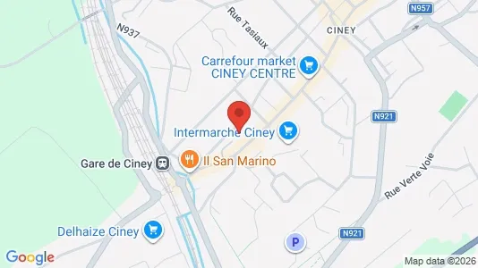 Apartments for rent i Ciney - kort over placeringen