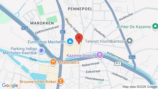 Apartments for rent i Mechelen - kort over placeringen