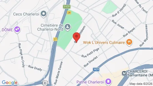 Apartments for rent i Charleroi - kort over placeringen