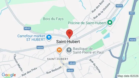 Apartments for rent i Saint-Hubert - kort over placeringen