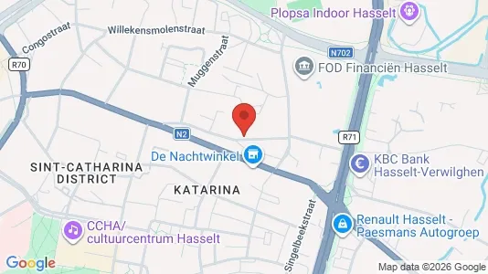 Apartments for rent i Hasselt - kort over placeringen