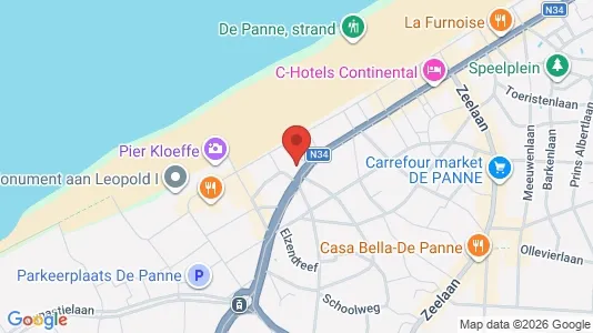 Apartments for rent i De Panne - kort over placeringen