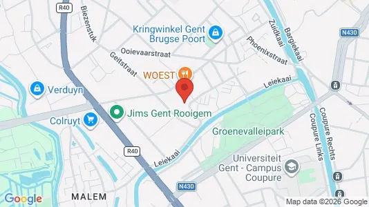 Apartments for rent i Stad Gent - kort over placeringen
