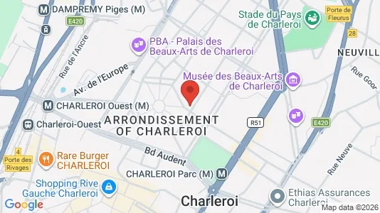 Apartments for rent i Charleroi - kort over placeringen