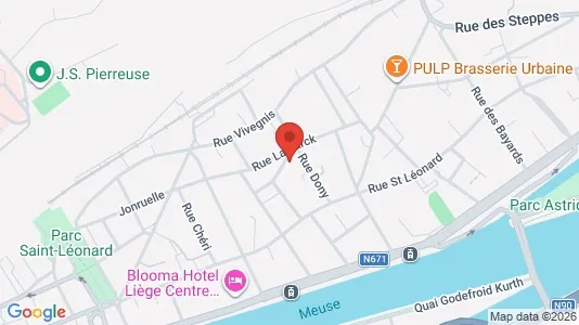 Apartments for rent i Luik - kort over placeringen