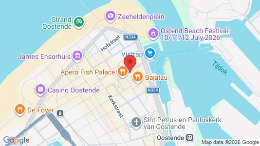 Apartments for rent i Oostende - kort over placeringen