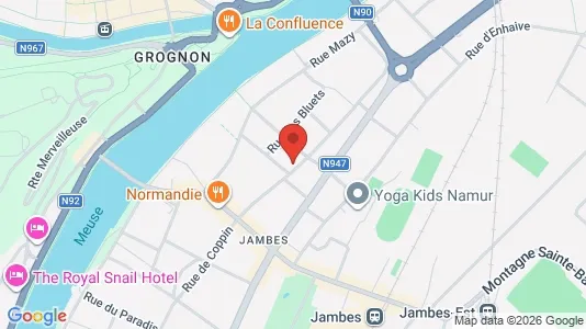 Apartments for rent i Namen - kort over placeringen