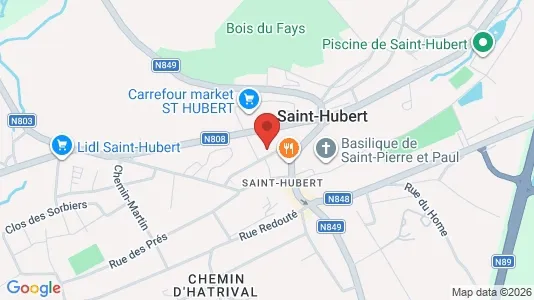 Apartments for rent i Saint-Hubert - kort over placeringen