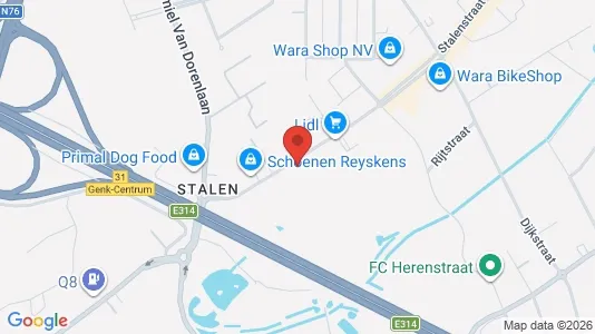Apartments for rent i Genk - kort over placeringen
