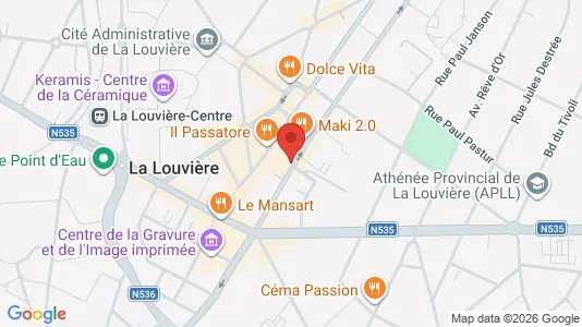 Apartments for rent i La Louvière - kort over placeringen