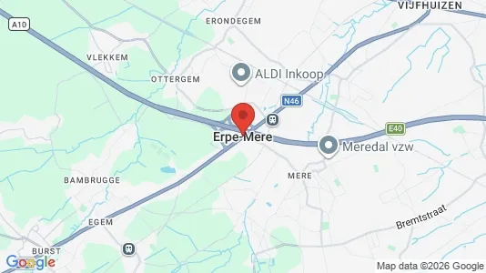 Houses for rent i Erpe-Mere - kort over placeringen