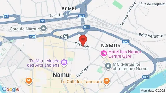 Apartments for rent i Namen - kort over placeringen