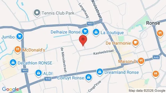 Apartments for rent i Ronse - kort over placeringen