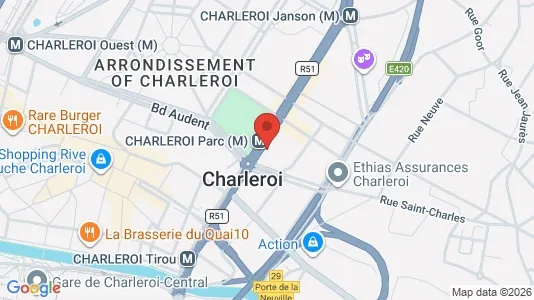 Apartments for rent i Charleroi - kort over placeringen