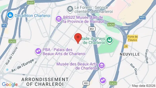 Apartments for rent i Charleroi - kort over placeringen