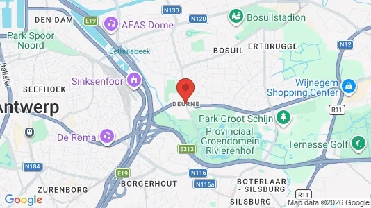 Apartments for rent i Antwerp Deurne - kort over placeringen