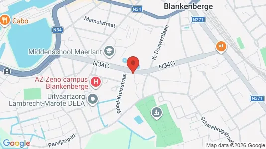 Apartments for rent i Blankenberge - kort over placeringen