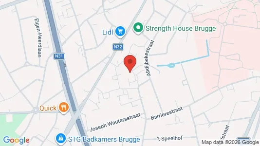 Apartments for rent i Brugge - kort over placeringen