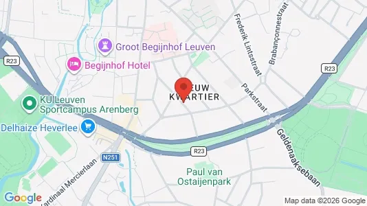 Apartments for rent i Leuven - kort over placeringen