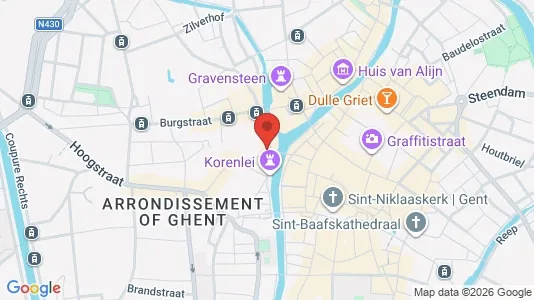 Apartments for rent i Stad Gent - kort over placeringen