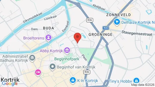Apartments for rent i Kortrijk - kort over placeringen