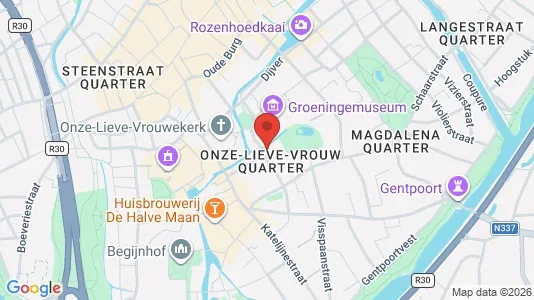 Apartments for rent i Brugge - kort over placeringen