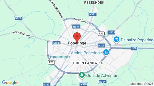 Houses for rent i Poperinge - kort over placeringen