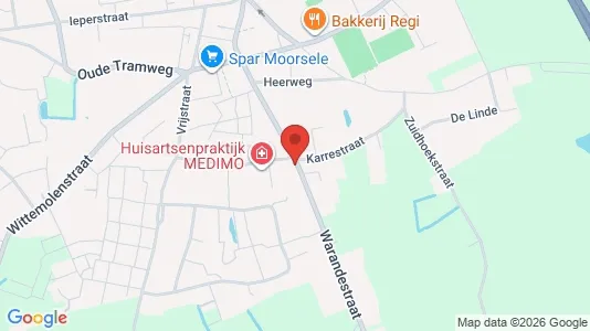 Apartments for rent i Wevelgem - kort over placeringen