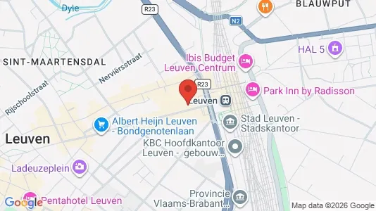 Apartments for rent i Leuven - kort over placeringen