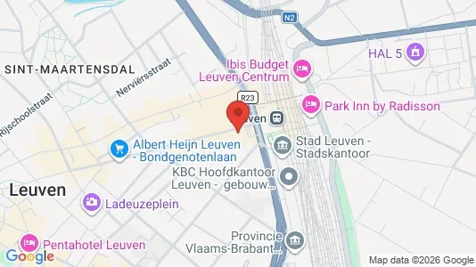 Apartments for rent i Leuven - kort over placeringen