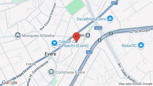 Apartments for rent i Brussels Evere - kort over placeringen
