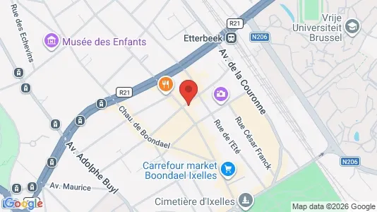 Apartments for rent i Brussels Elsene - kort over placeringen