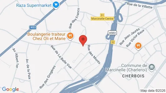 Apartments for rent i Charleroi - kort over placeringen