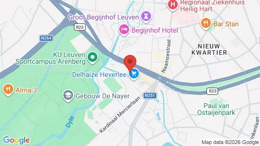 Apartments for rent i Leuven - kort over placeringen