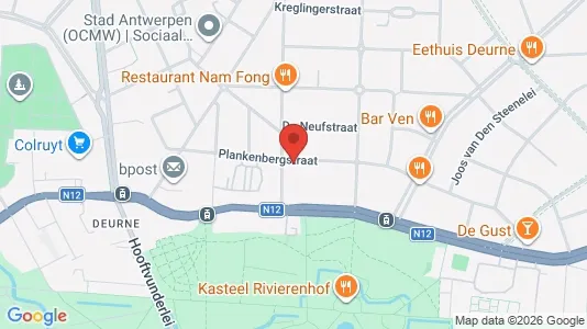 Apartments for rent i Antwerp Deurne - kort over placeringen