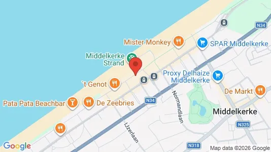 Apartments for rent i Middelkerke - kort over placeringen
