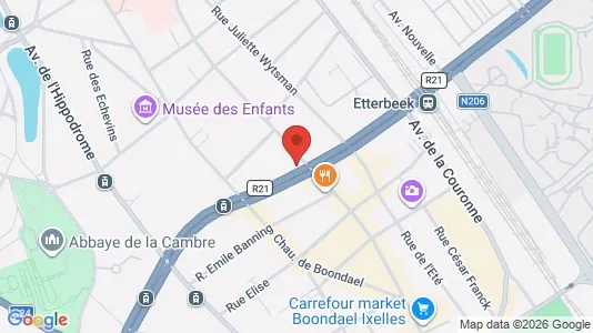 Apartments for rent i Brussels Elsene - kort over placeringen