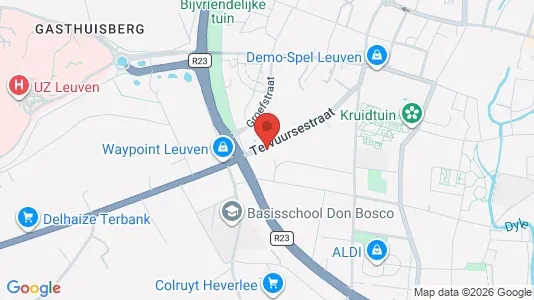 Apartments for rent i Leuven - kort over placeringen