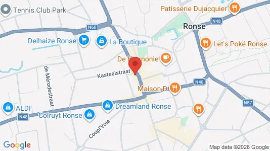 Apartments for rent i Ronse - kort over placeringen