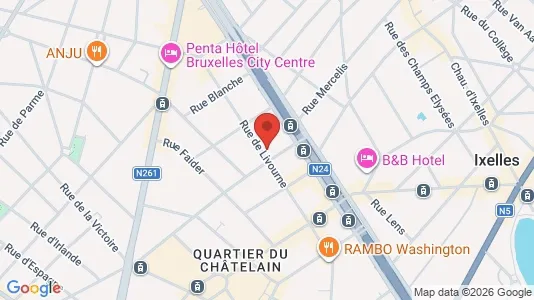 Apartments for rent i Brussels Elsene - kort over placeringen